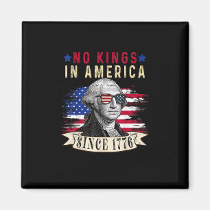 Inga kungar i Amerika USA Flagga Retro Cool Stil Magnet