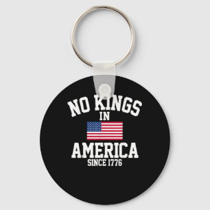 Inga kungar i Amerika USA Flagga Retro Cool Stil Nyckelring