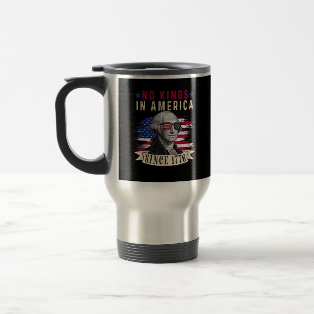 Inga kungar i Amerika USA Flagga Retro Cool Stil Resemugg (Vänster)
