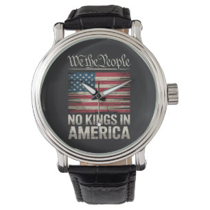 Inga kungar i Amerika USA Flagga Vintage Armbandsur