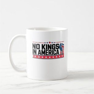 Inga kungar i Amerika USA Minimal ren Kaffemugg