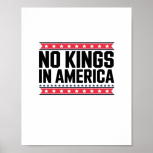 Inga kungar i Amerika USA Minimal ren Poster