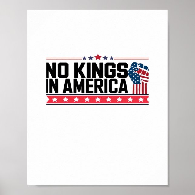 Inga kungar i Amerika USA Minimal ren Poster (Framsidan)