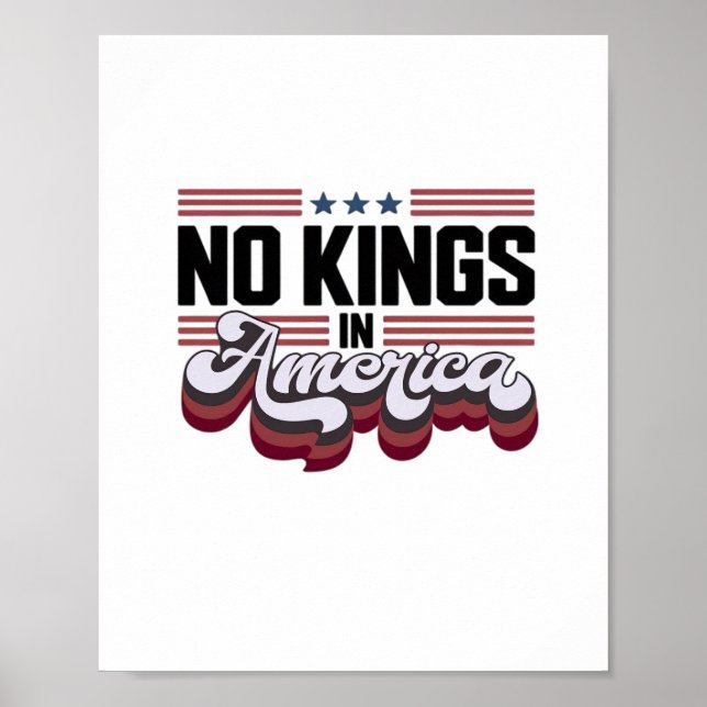 Inga kungar i Amerika USA Retro Klassiker Poster (Framsidan)