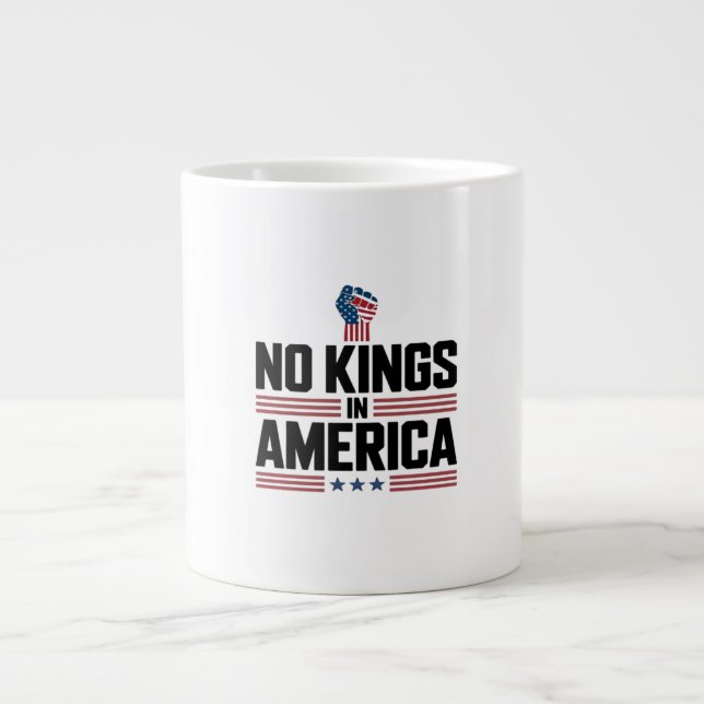 Inga kungar i Amerika USA Retroklassiker Jumbo Mugg (Framsidan)