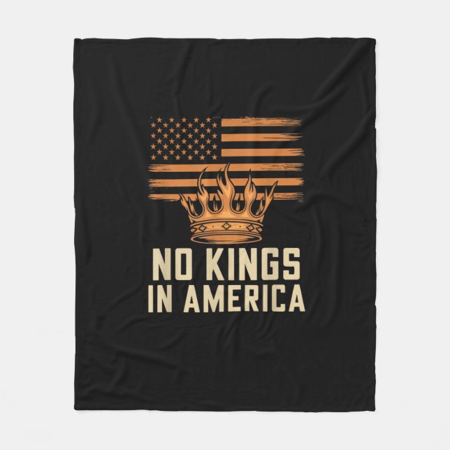 Inga kungar i Amerika USA:s självständighet Fleecefilt (Framsidan)