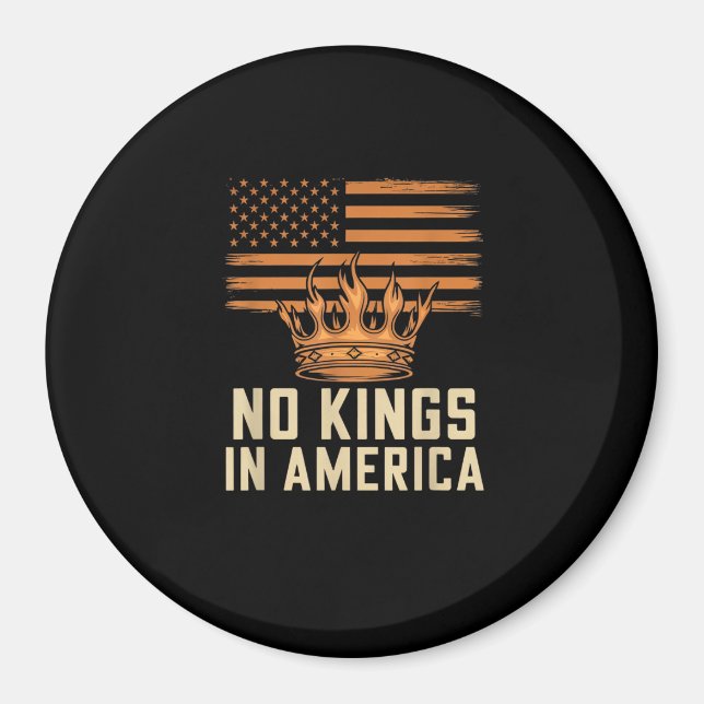 Inga kungar i Amerika USA:s självständighet Magnet (Framsidan)