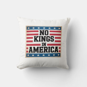 Inga kungar i Amerika USA Vintage-grafik Kudde