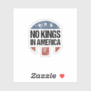 Inga kungar i Amerika Vintage Patriotisk No Kings Klistermärken