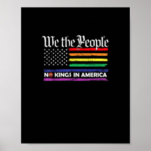 Inga kungar i Amerika We The People Kreativ design Poster