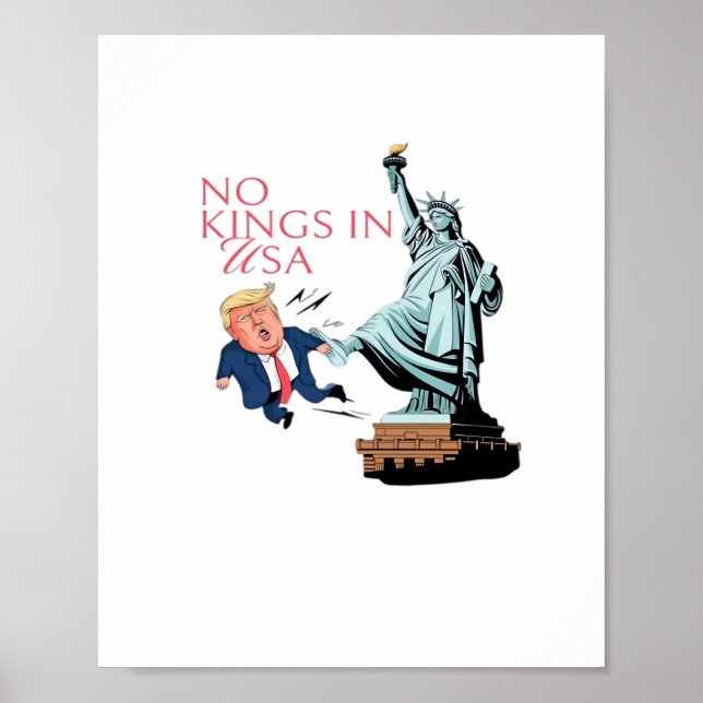 Inga kungar i USA-staty som sparkar ut Fump Classi Poster (Framsidan)