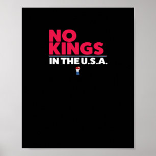 Inga kungar i USA trendig grafik Poster