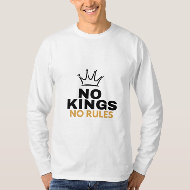Inga kungar Inga regler Minimal Kronografi Design  T Shirt (Framsida)