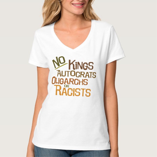 Inga kungar - Kvinnors V-ringad t-shirt (Framsida)