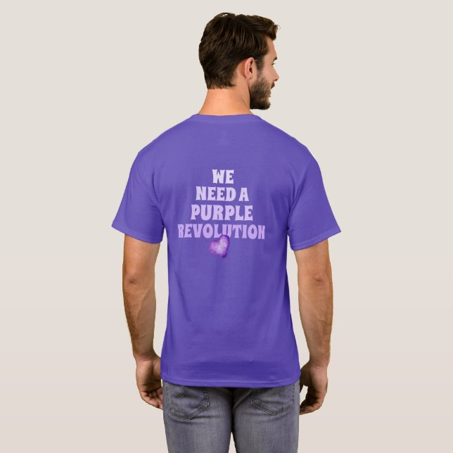 Inga kungar Lila revolution herr basic t-shirt (Hel baksida)