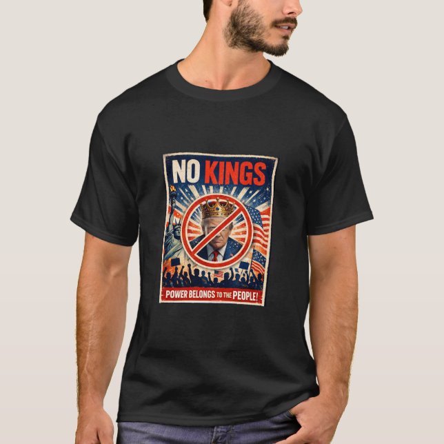 Inga kungar! Makt tillhör folket T-shirt (Framsida)