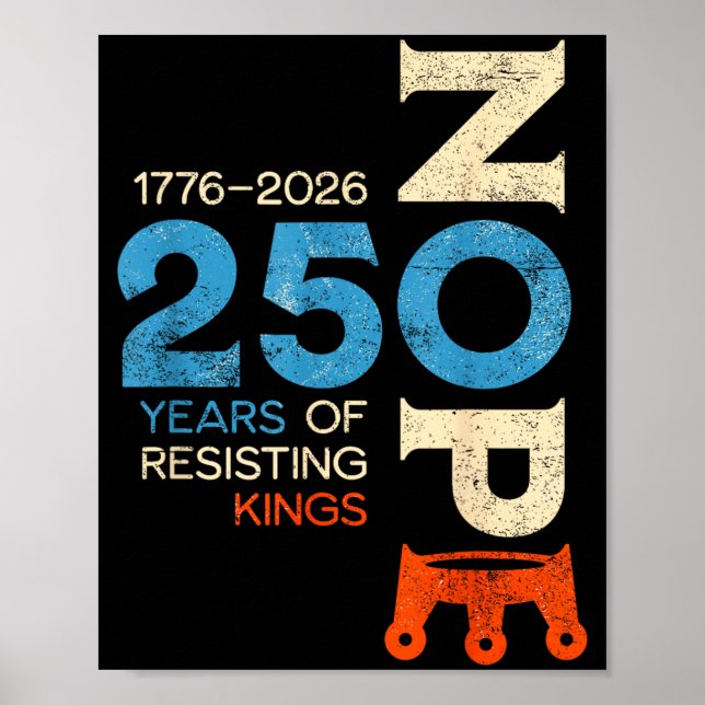 Inga kungar mars 2026 protestskylt poster (Framsidan)