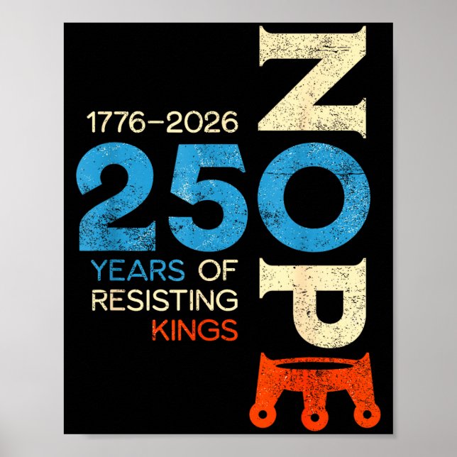 Inga kungar mars 28 2026 protestskylt  poster (Framsidan)