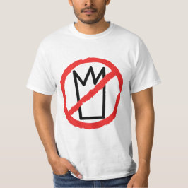 Inga kungar protesterar logotyp, ingen krona röd s t shirt