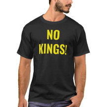 Inga kungar protesterar svart t-shirt