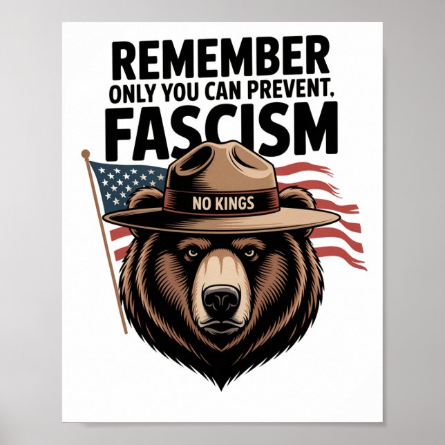 Inga kungar protestskylt UTTRYCKBAR, Björn Vägrar  Poster (Framsidan)