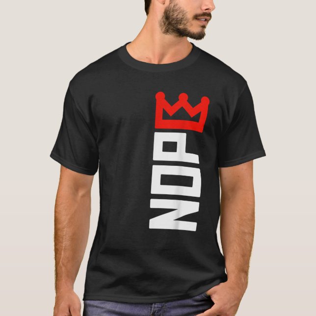 Inga kungar protestskylt vertikal t shirt (Framsida)