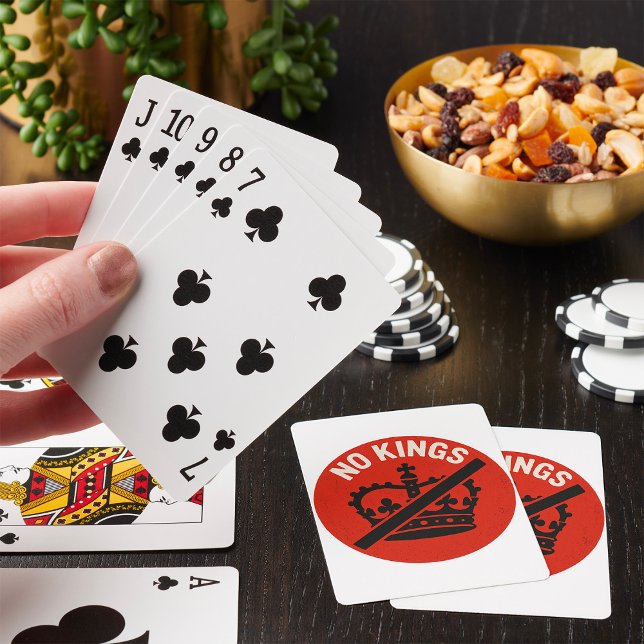 Inga kungar protestsymbol casinokort (Skapare uppladdad)