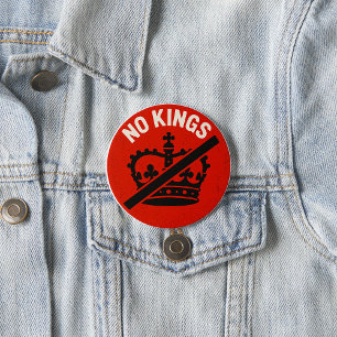 Inga kungar protestsymbol knapp
