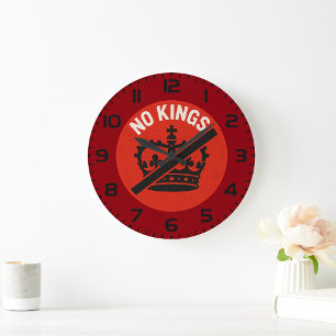 Inga kungar protestsymbol stor klocka