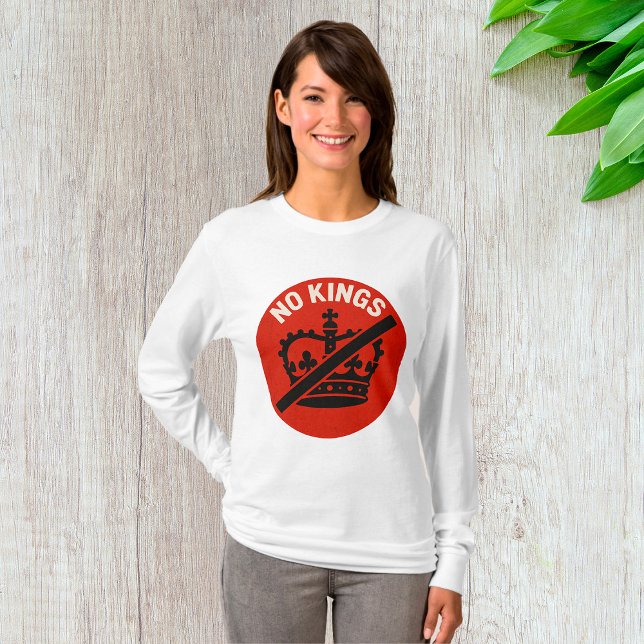Inga kungar protestsymbol t shirt (Skapare uppladdad)
