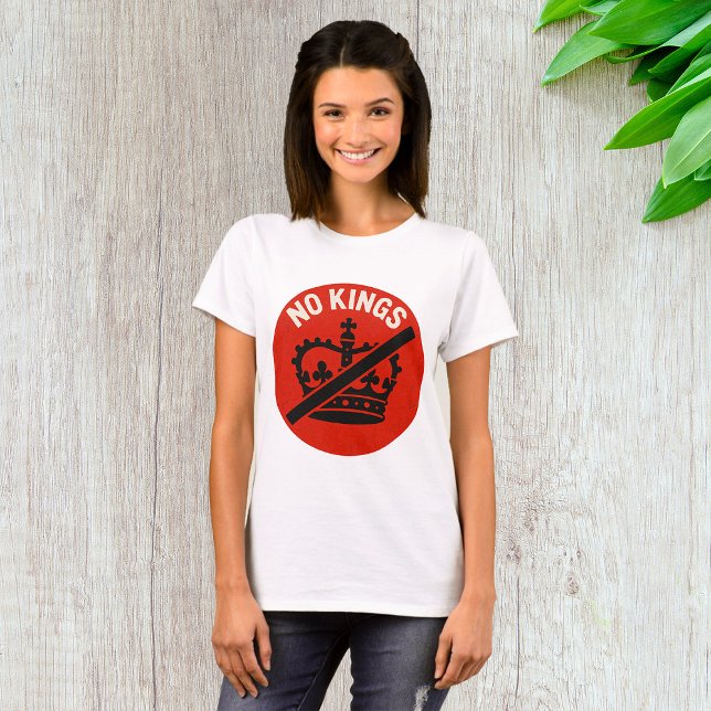 Inga kungar protestsymbol t shirt (Skapare uppladdad)