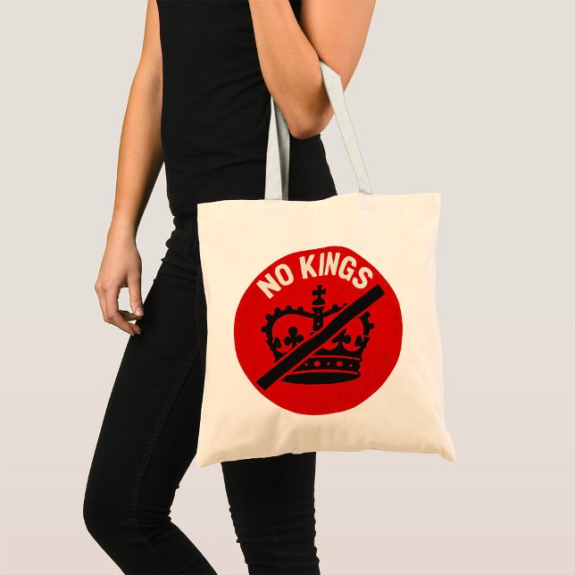 Inga kungar protestsymbol tygkasse (Skapare uppladdad)