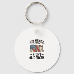 Inga kungar sedan 1776 bekämpar oligarki vintage d nyckelring
