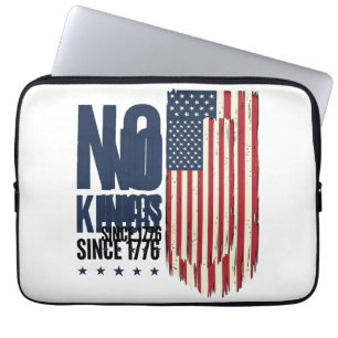 Inga kungar sedan 1776 Patriotisk flaggtröja desig Laptop Fodral