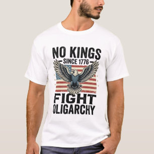 Inga kungar sedan 1776 Patriotisk örn vintage skjo T Shirt