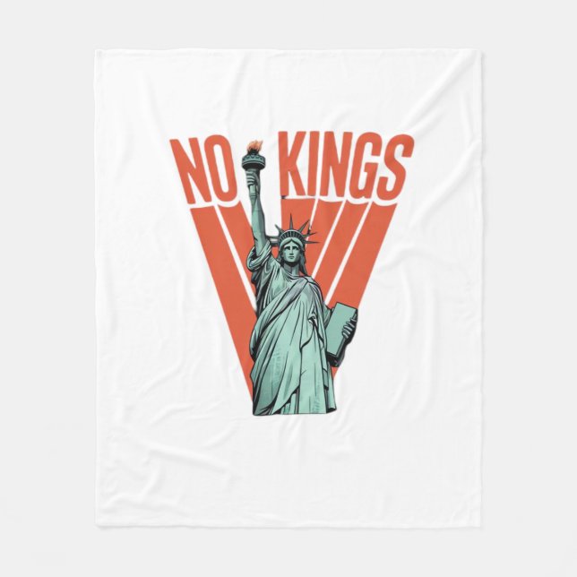 Inga kungar Staty Av  Protest  Amerikansk Klassike Fleecefilt (Framsidan)