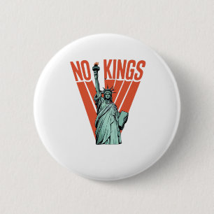 Inga kungar Staty Av Protest Amerikansk Klassike Knapp