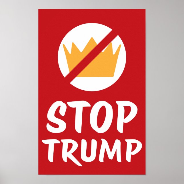 INGA KUNGAR STOPPAR TRUMP Anti-Trump | RÖD | Prote Poster (Framsidan)