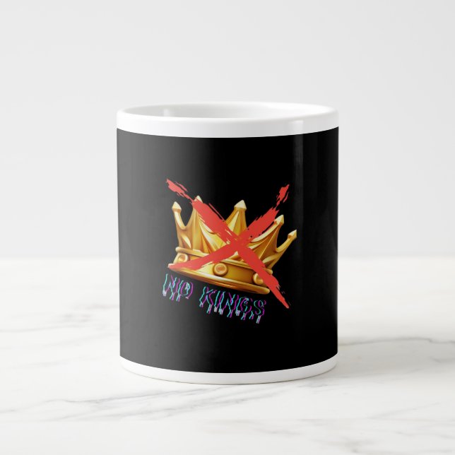 Inga kungar trendig design jumbo mugg (Framsidan)