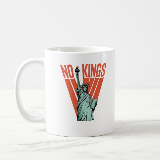 Inga kungars staty av protest amerikansk klassiker kaffemugg (Vänster)