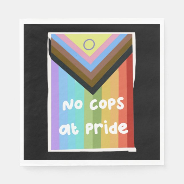 Inga kuvert på Pride-etikett Pappersservett (Framsidan)