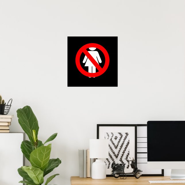 Inga kvinnotecken poster (Hemmakontoret)