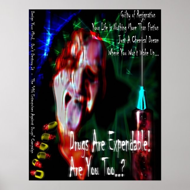 Inga läkemedel (design 2) poster (Framsidan)