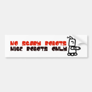 Inga läskiga robotar bildekal