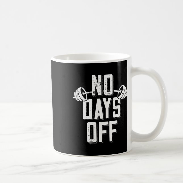 Inga lediga dagar kroppsbyggare säger skivstång kr kaffemugg (Höger)