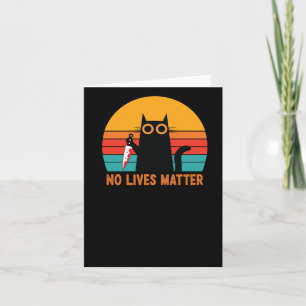 Inga liv - roligt Halloween Cat Sticker Kort
