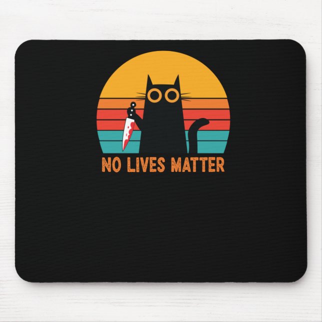 Inga liv - roligt Halloween Cat Sticker Musmatta (Framsidan)