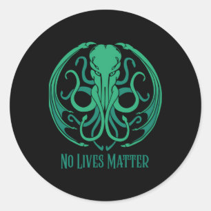 Inga Lives Cthulhu Sticker Runt Klistermärke