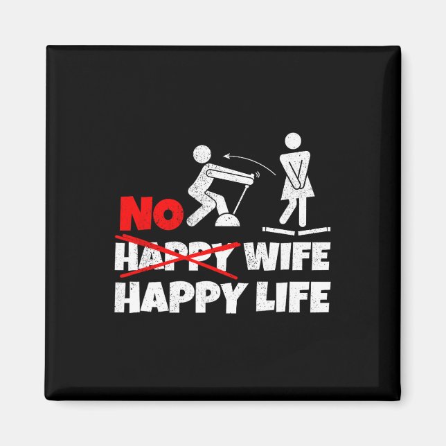 Inga Lycklig-maka Lycklig livets fruar Bride Groom Magnet (Framsidan)