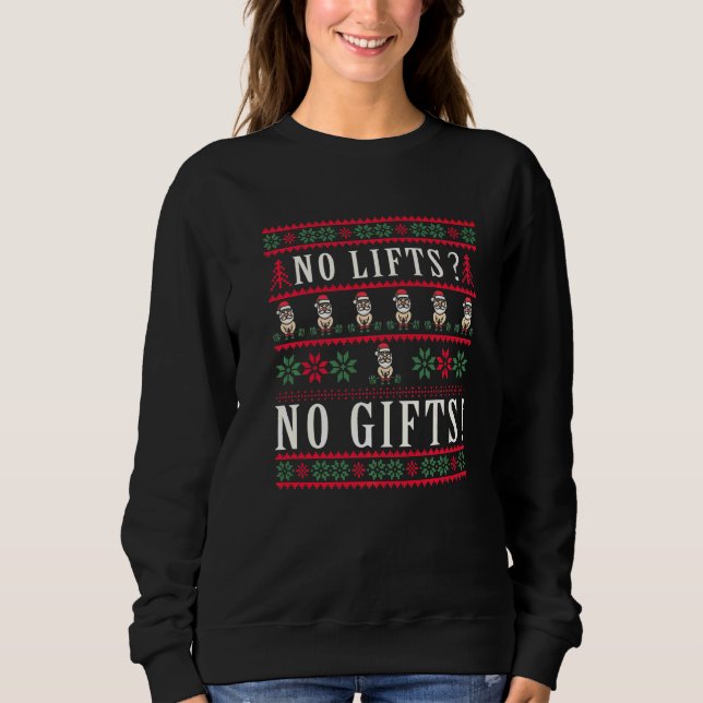 Inga Lyftar Inte Jul Gym Fult Tomte T Shirt (Framsida)